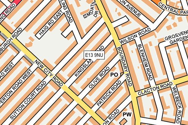 E13 9NU map - OS OpenMap – Local (Ordnance Survey)