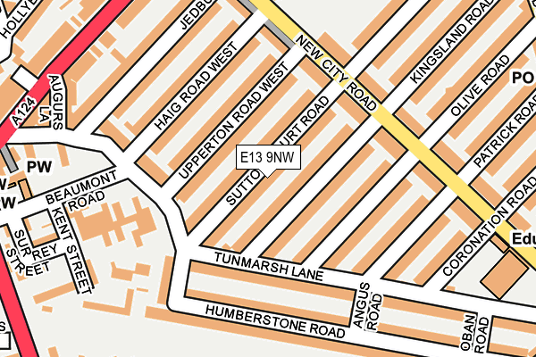 E13 9NW map - OS OpenMap – Local (Ordnance Survey)