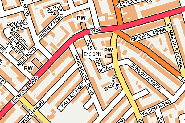 E13 9PN map - OS OpenMap – Local (Ordnance Survey)