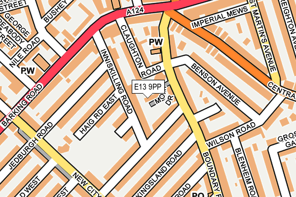 E13 9PP map - OS OpenMap – Local (Ordnance Survey)