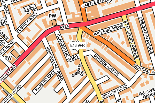 E13 9PR map - OS OpenMap – Local (Ordnance Survey)