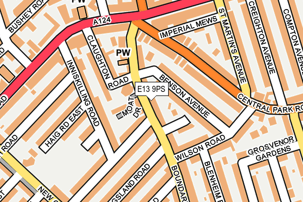 E13 9PS map - OS OpenMap – Local (Ordnance Survey)