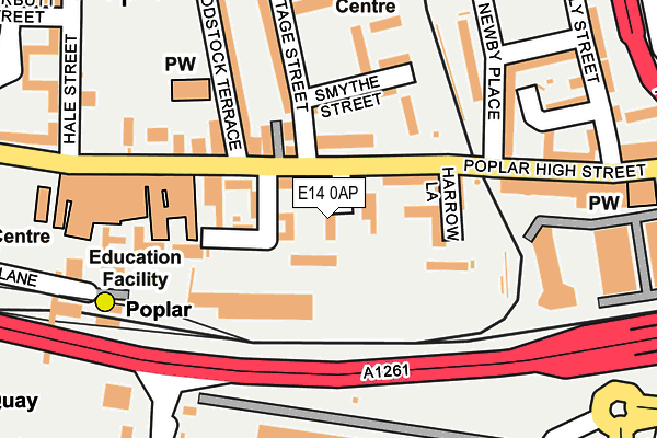 E14 0AP map - OS OpenMap – Local (Ordnance Survey)