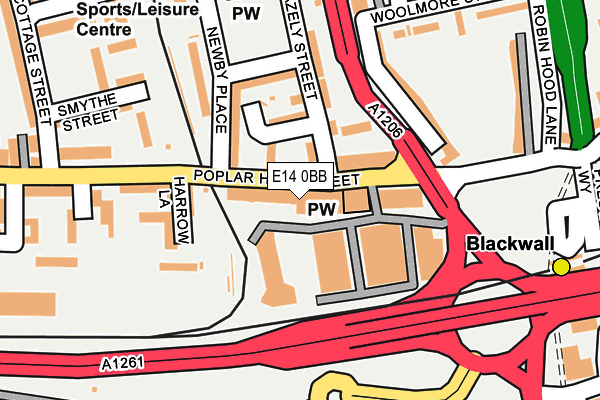 E14 0BB map - OS OpenMap – Local (Ordnance Survey)