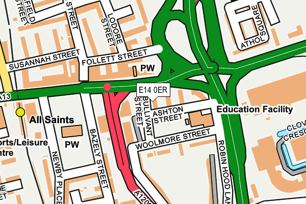 E14 0ER map - OS OpenMap – Local (Ordnance Survey)