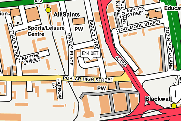 E14 0ET map - OS OpenMap – Local (Ordnance Survey)