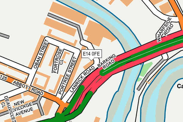 E14 0FE map - OS OpenMap – Local (Ordnance Survey)