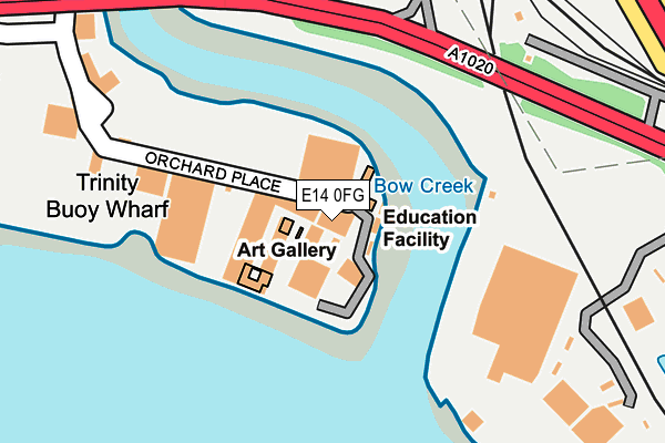 E14 0FG map - OS OpenMap – Local (Ordnance Survey)