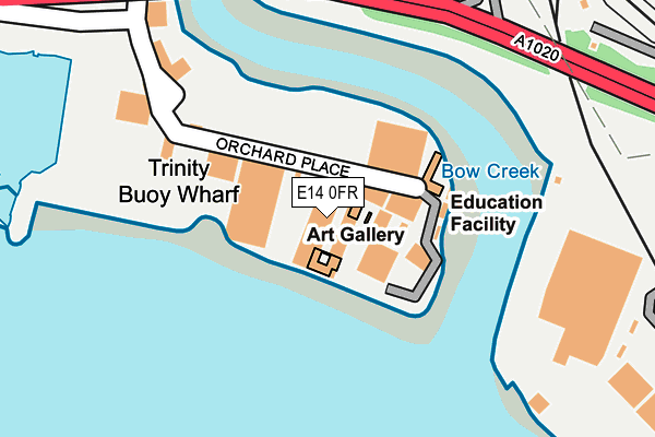 E14 0FR map - OS OpenMap – Local (Ordnance Survey)