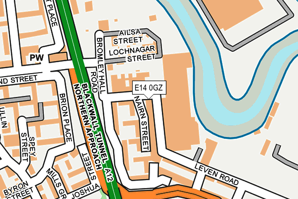 E14 0GZ map - OS OpenMap – Local (Ordnance Survey)