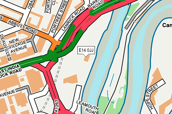 E14 0JJ map - OS OpenMap – Local (Ordnance Survey)