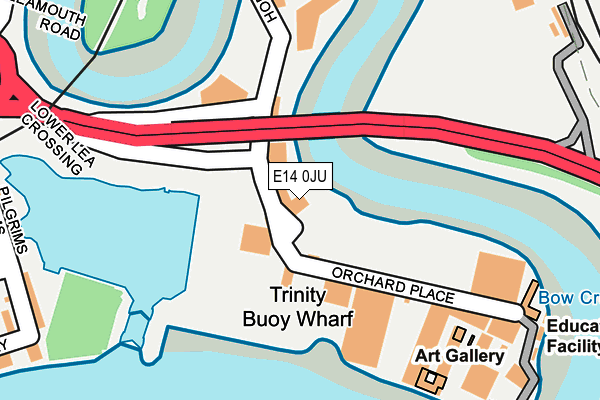 E14 0JU map - OS OpenMap – Local (Ordnance Survey)