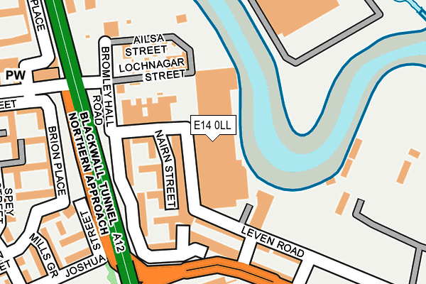 E14 0LL map - OS OpenMap – Local (Ordnance Survey)