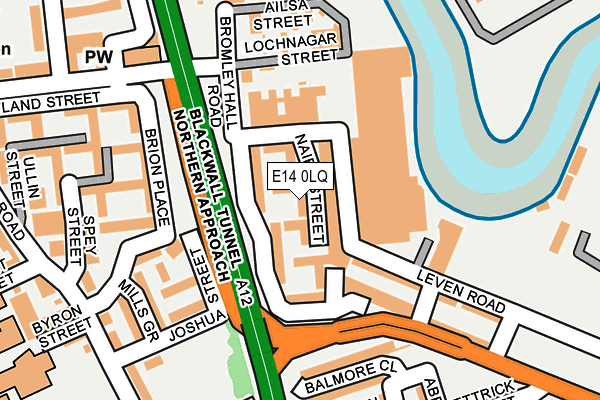 E14 0LQ map - OS OpenMap – Local (Ordnance Survey)