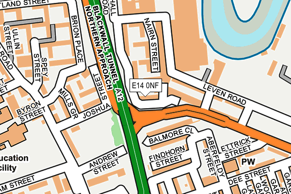 E14 0NF map - OS OpenMap – Local (Ordnance Survey)