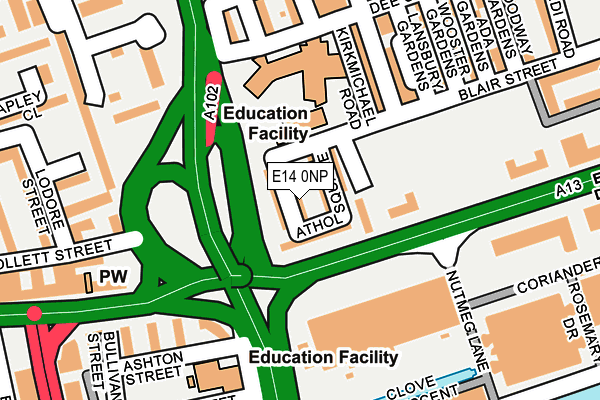 E14 0NP map - OS OpenMap – Local (Ordnance Survey)