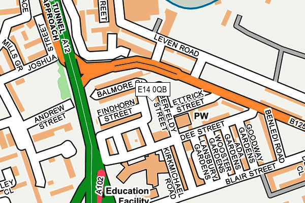 E14 0QB map - OS OpenMap – Local (Ordnance Survey)