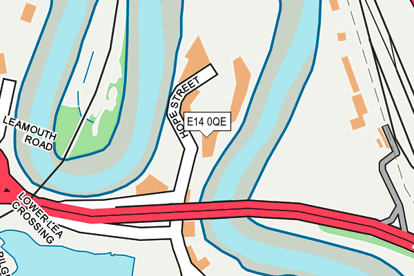 E14 0QE map - OS OpenMap – Local (Ordnance Survey)