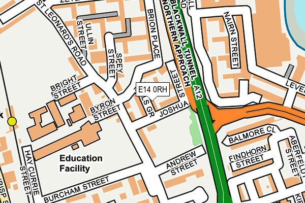 E14 0RH map - OS OpenMap – Local (Ordnance Survey)