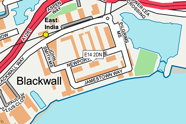 E14 2DN map - OS OpenMap – Local (Ordnance Survey)