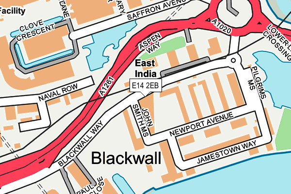 E14 2EB map - OS OpenMap – Local (Ordnance Survey)
