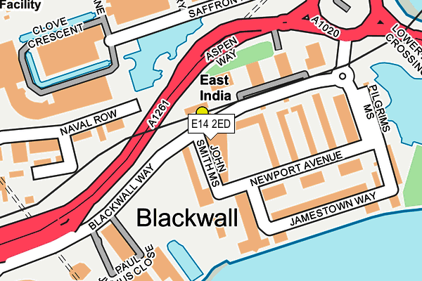 E14 2ED map - OS OpenMap – Local (Ordnance Survey)