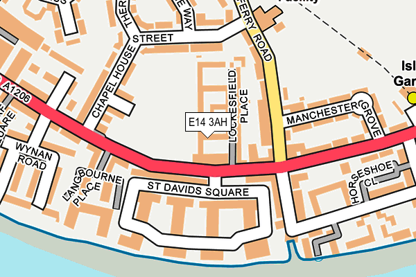 E14 3AH map - OS OpenMap – Local (Ordnance Survey)
