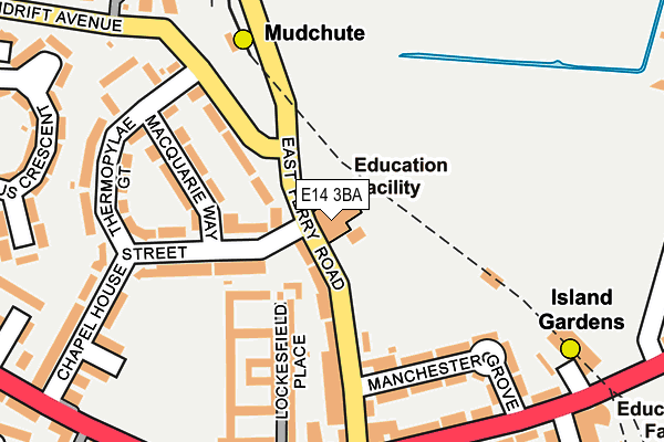 E14 3BA map - OS OpenMap – Local (Ordnance Survey)