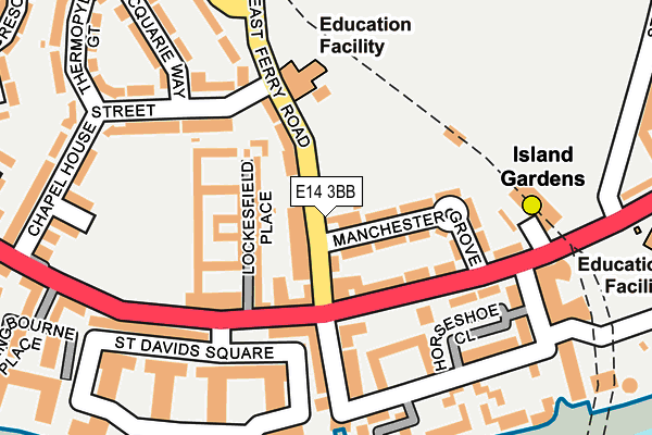 E14 3BB map - OS OpenMap – Local (Ordnance Survey)