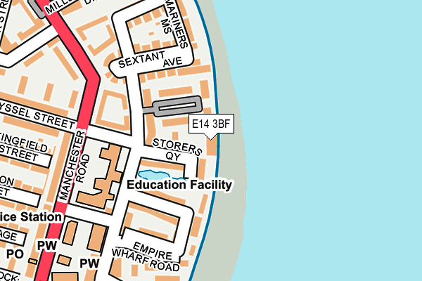 E14 3BF map - OS OpenMap – Local (Ordnance Survey)