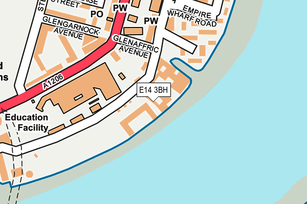 E14 3BH map - OS OpenMap – Local (Ordnance Survey)