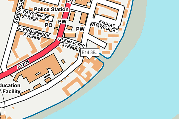 E14 3BJ map - OS OpenMap – Local (Ordnance Survey)