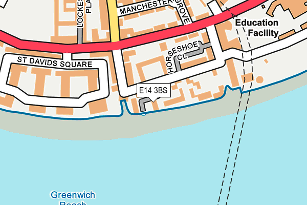 E14 3BS map - OS OpenMap – Local (Ordnance Survey)