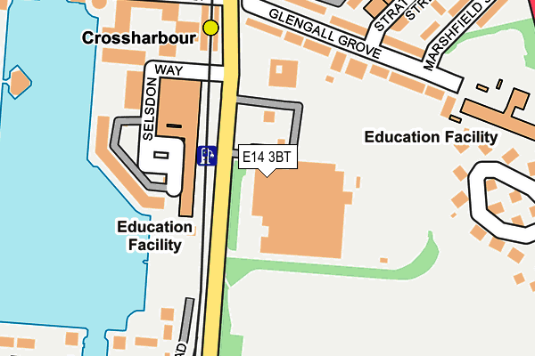 E14 3BT map - OS OpenMap – Local (Ordnance Survey)