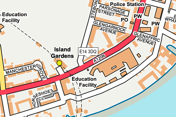 E14 3DQ map - OS OpenMap – Local (Ordnance Survey)