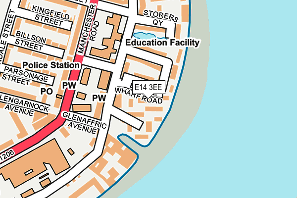 E14 3EE map - OS OpenMap – Local (Ordnance Survey)
