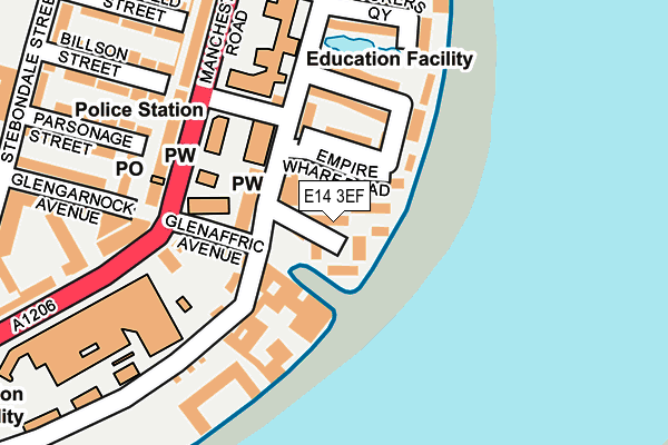 E14 3EF map - OS OpenMap – Local (Ordnance Survey)