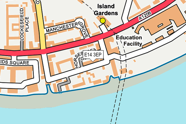 E14 3EP map - OS OpenMap – Local (Ordnance Survey)