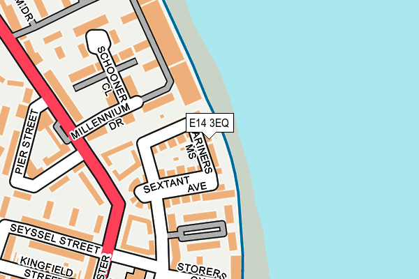 E14 3EQ map - OS OpenMap – Local (Ordnance Survey)