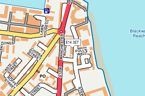 E14 3ET map - OS OpenMap – Local (Ordnance Survey)