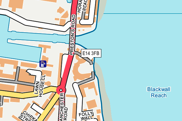 E14 3FB map - OS OpenMap – Local (Ordnance Survey)