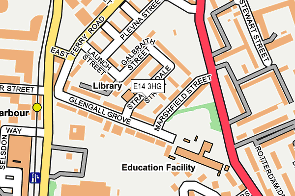 E14 3HG map - OS OpenMap – Local (Ordnance Survey)