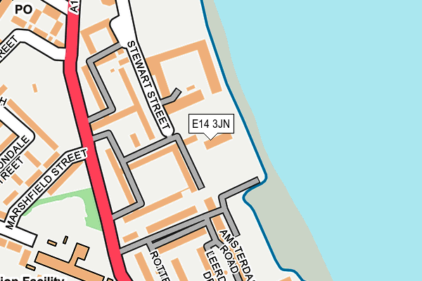 E14 3JN map - OS OpenMap – Local (Ordnance Survey)