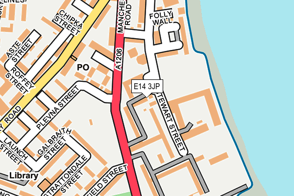 E14 3JP map - OS OpenMap – Local (Ordnance Survey)