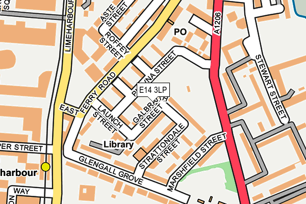 E14 3LP map - OS OpenMap – Local (Ordnance Survey)