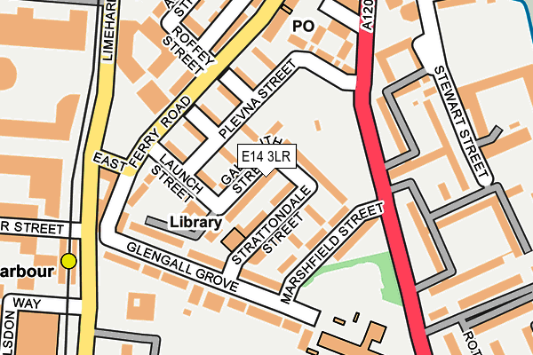 E14 3LR map - OS OpenMap – Local (Ordnance Survey)