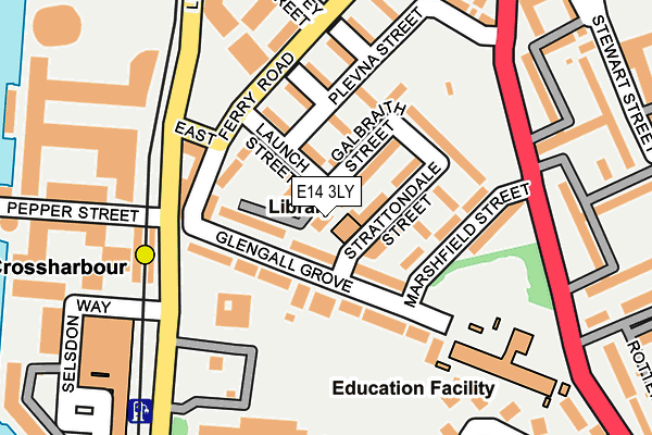 E14 3LY map - OS OpenMap – Local (Ordnance Survey)