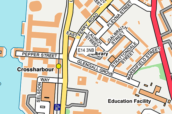 E14 3NB map - OS OpenMap – Local (Ordnance Survey)