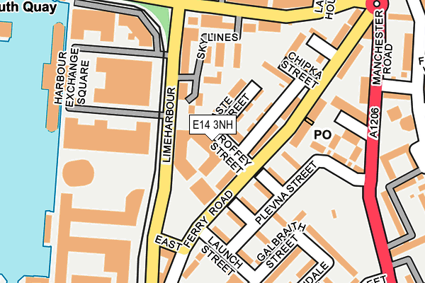 E14 3NH map - OS OpenMap – Local (Ordnance Survey)