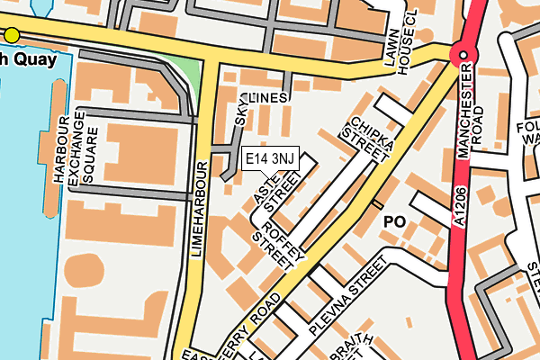 E14 3NJ map - OS OpenMap – Local (Ordnance Survey)